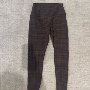 lululemon athletica Brown Checkered Leggings